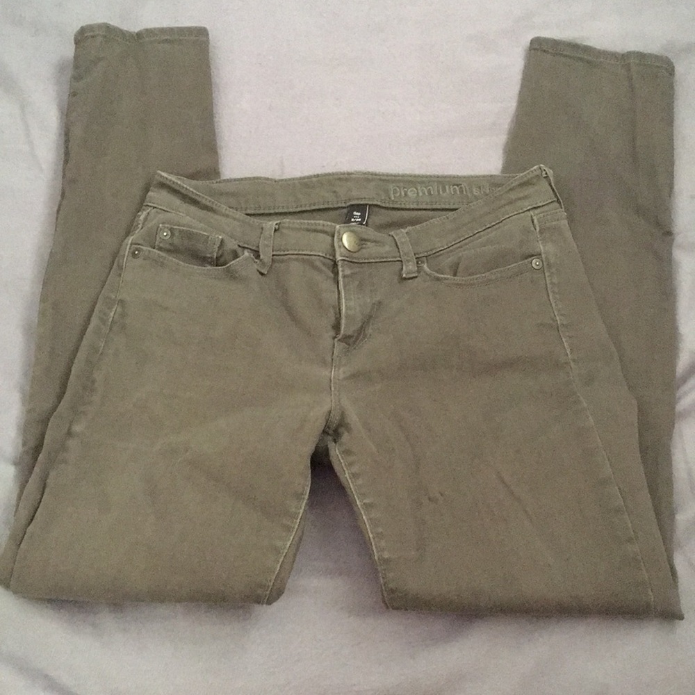 GAP Premium Skinny Olive Jeans Size 2/26